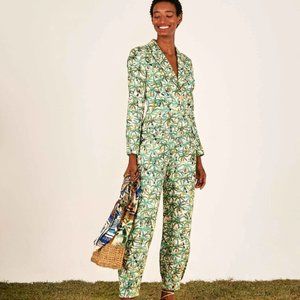 Anthropologie Farm Rio NWT Mini Toucan Blazer Jumpsuit - Size XL